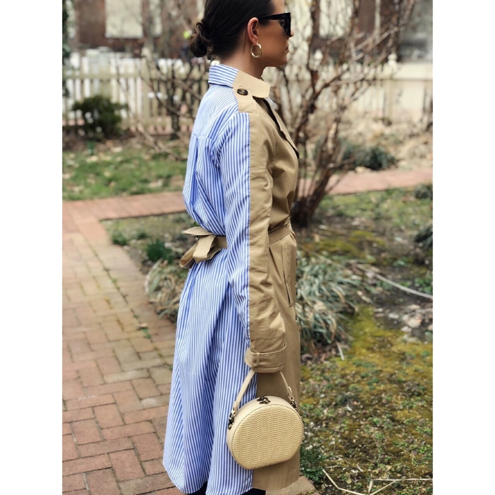 🆕Heritage Double Breasted Reworked Trench Coat - Picture 3 of 8